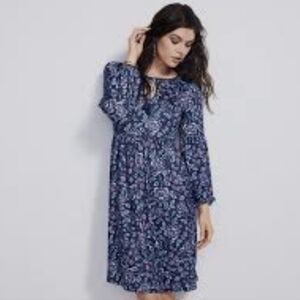 mark. Navy Floral Long Sleeve Dress